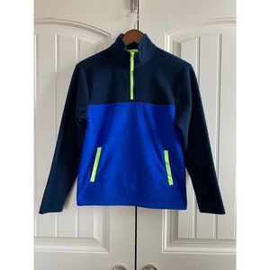 Wonder Nation Boys Quarter Zip Pullover Sweater Lightweight Soft Blue Size L